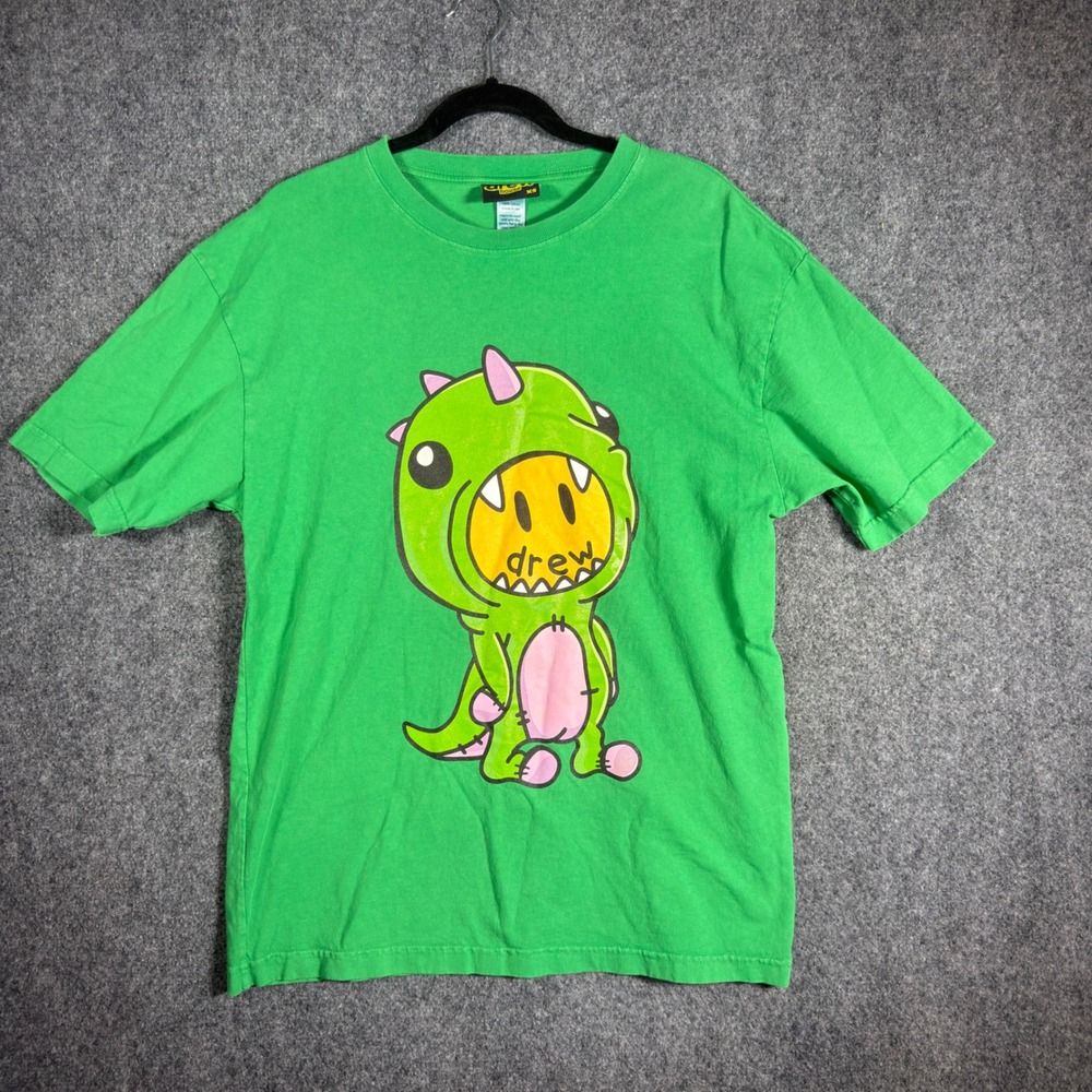 Drew House Dino T Shirt Mens XS Green Streetwear Short Sleeve